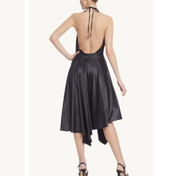 Jewel BADGLEY MISCHKA Satin Backless Dress with High-Low Skirt - Picture 5 of 9